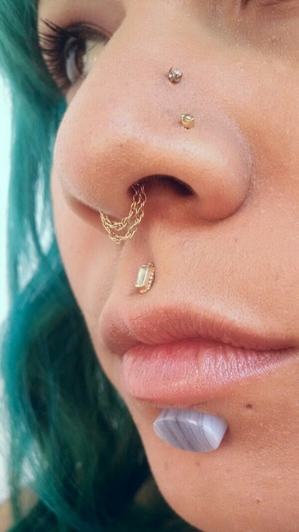 Philtrum Piercing jewelry set