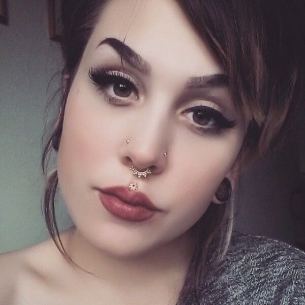 Cat head labret jewelry