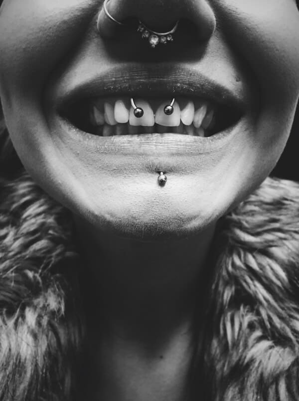 Lip frenulum piercing