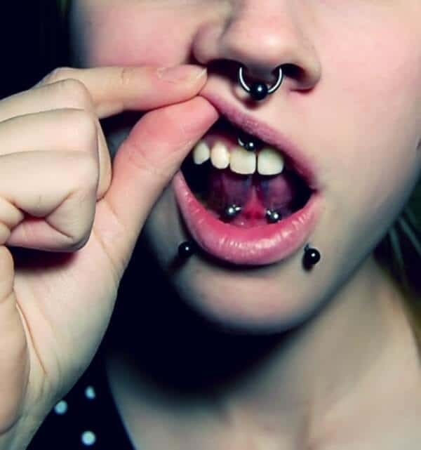 Tongue piercing