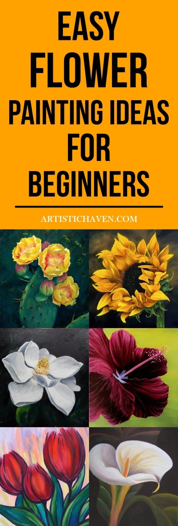 Easy Flower Painting Ideas For Beginners