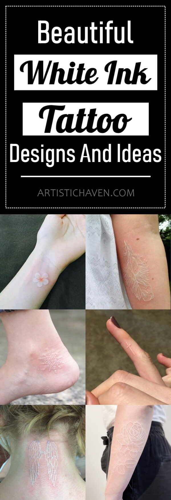 53 Beautiful White Ink Tattoo Designs And Ideas – Artistic Haven