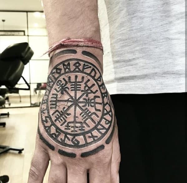 Viking hand tattoo