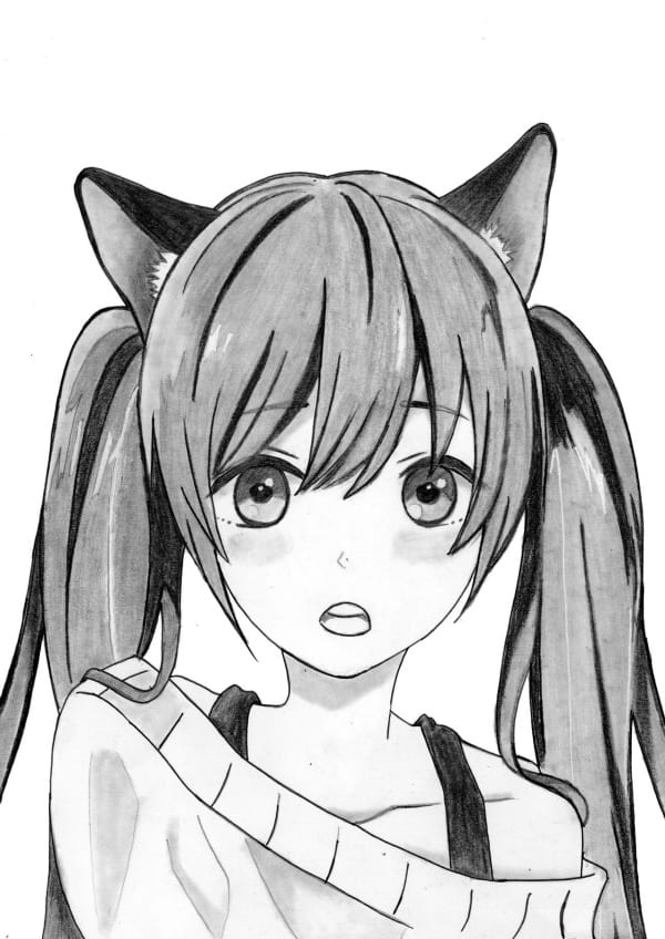 Simple Anime Drawing Ideas Saekano Sketsa Menggambar Draw Beginner 