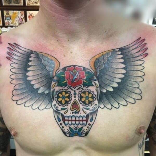Stylish Sugar Skull Tattoo Designs With Meaning