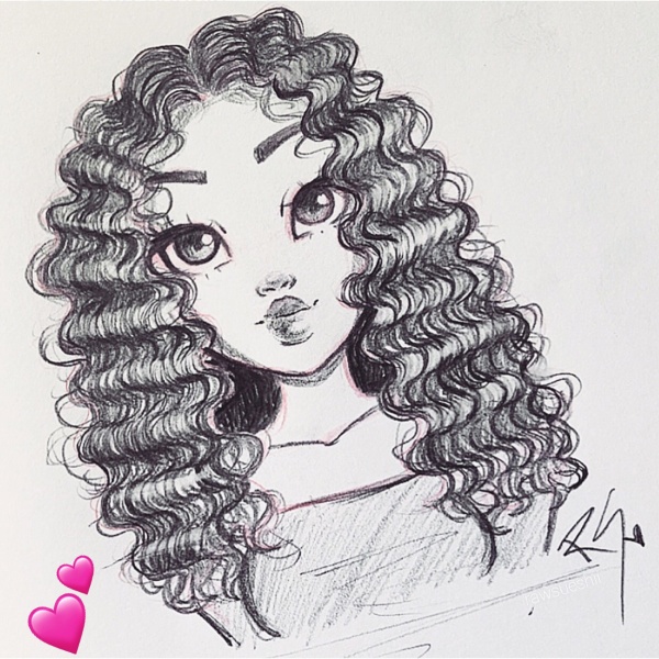 cartoon characters with curly hair