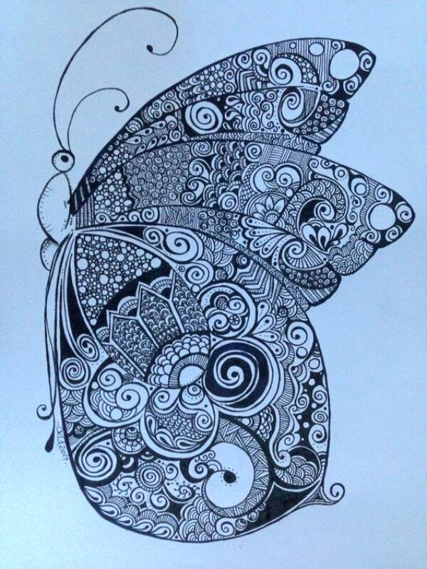 Butterfly Mandala Drawing Ideas