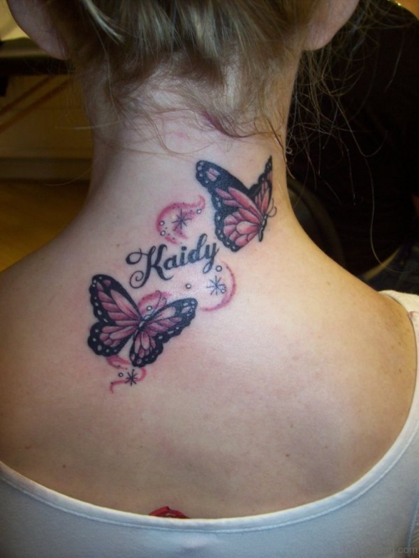Butterfly Tattoo With Name