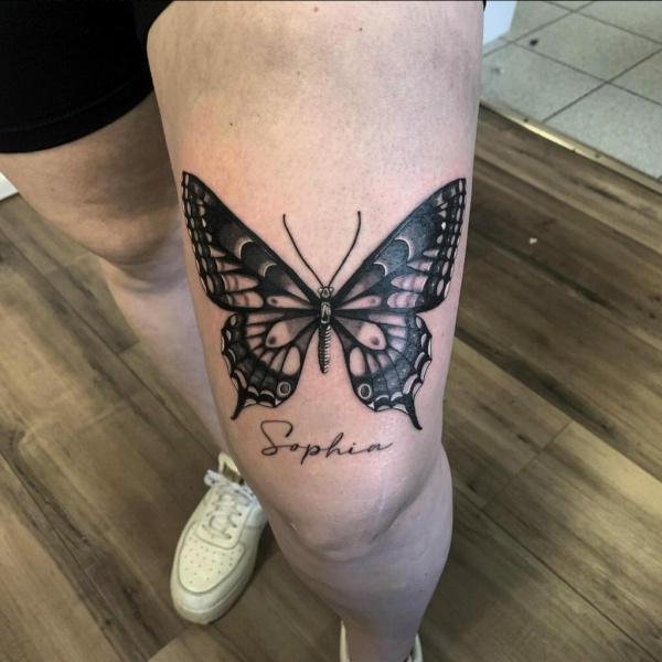 Butterfly Tattoo With Name