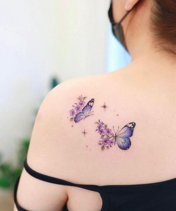 Shoulder Butterfly Tattoo