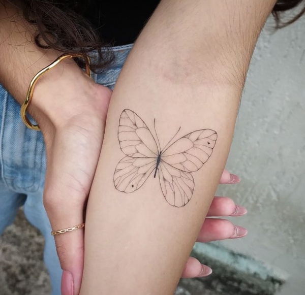 Forearm Butterfly Tattoo