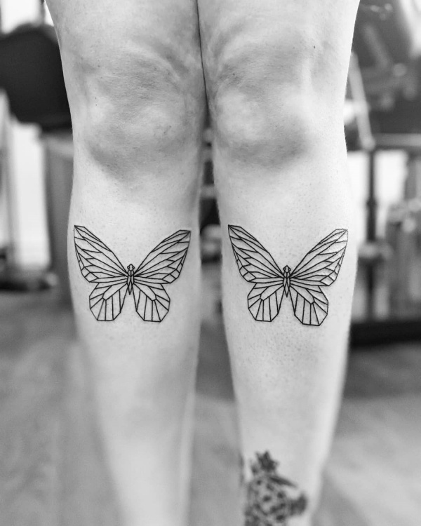 Geometric Butterfly Tattoo