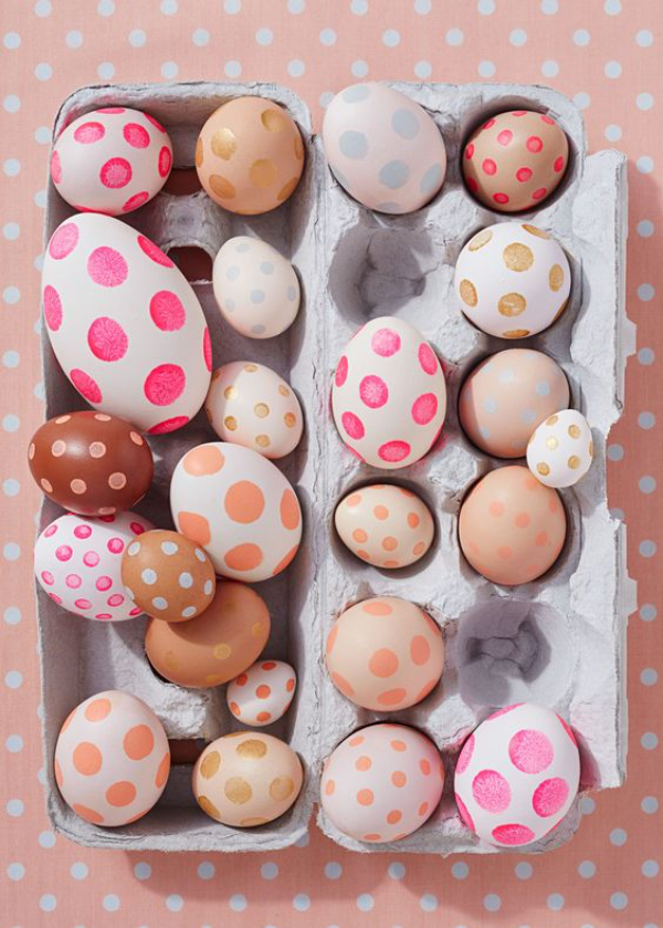 Polka Dot Easter Egg Painting