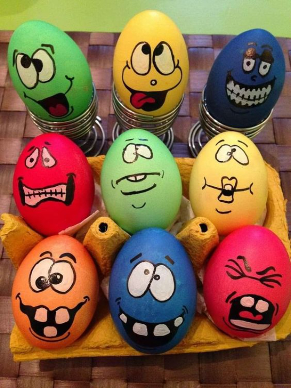 Emoji Painted Easter Eggs