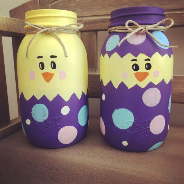 Easter Mason Jar Painting Ideas
