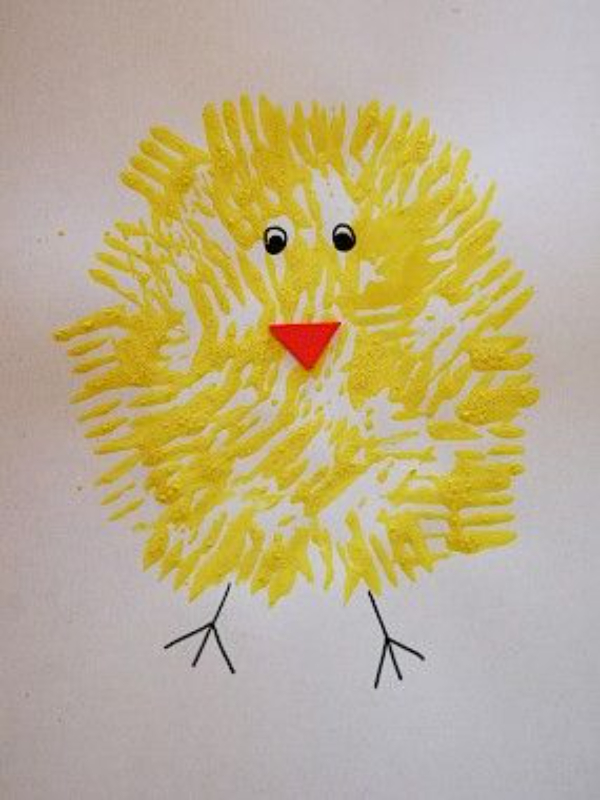 Easter Chick Fork Painting