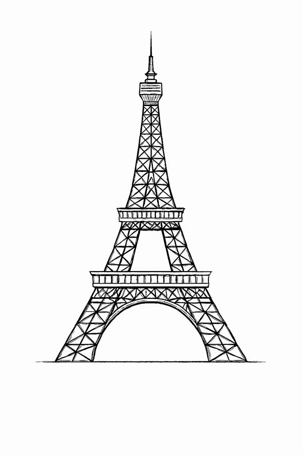 Easy Eiffel Tower Drawing 10