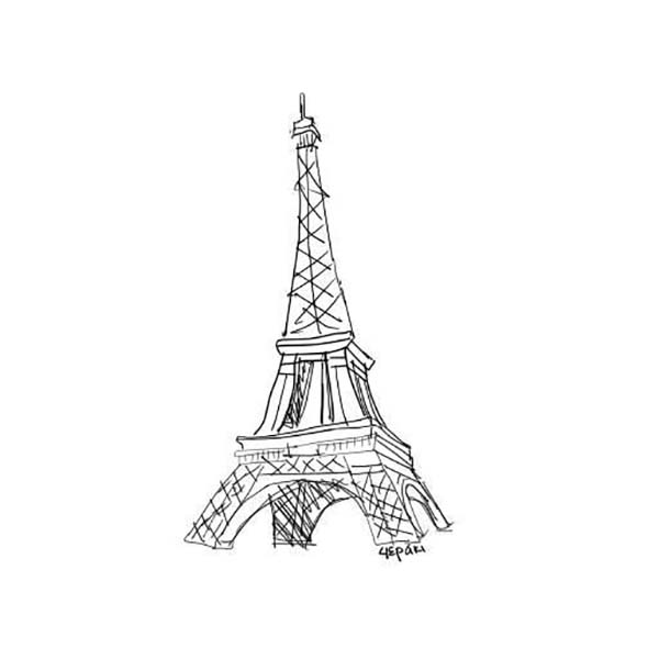Easy Eiffel Tower Drawing 15