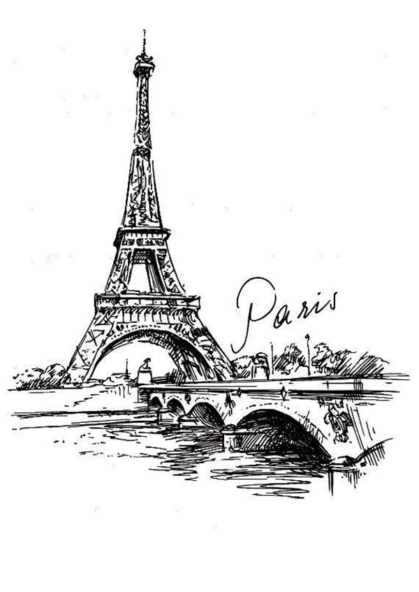 Easy Eiffel Tower Drawing 16