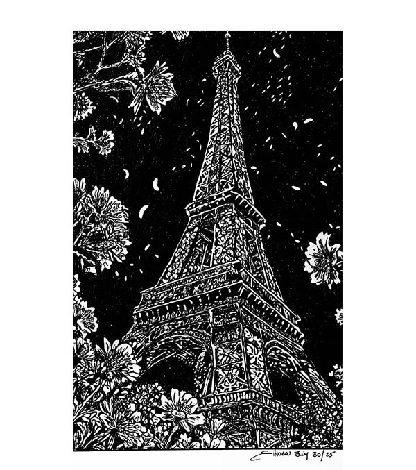 Easy Eiffel Tower Drawing 18