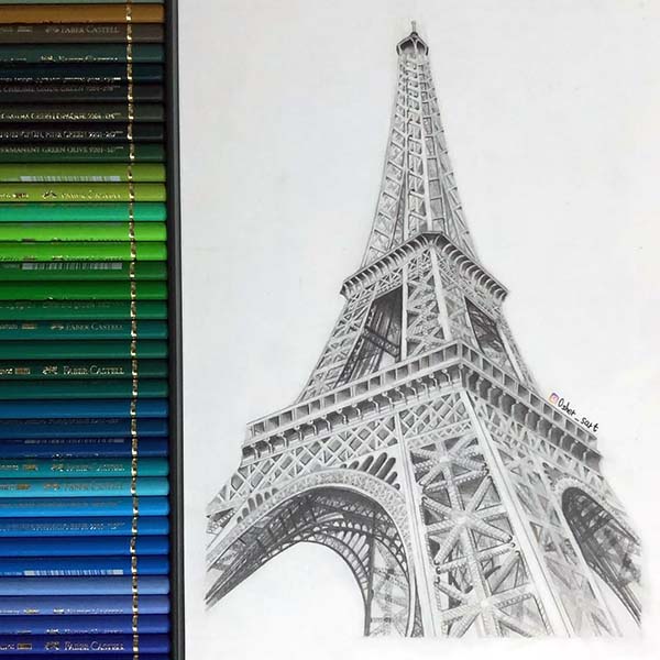 Easy Eiffel Tower Drawing 20