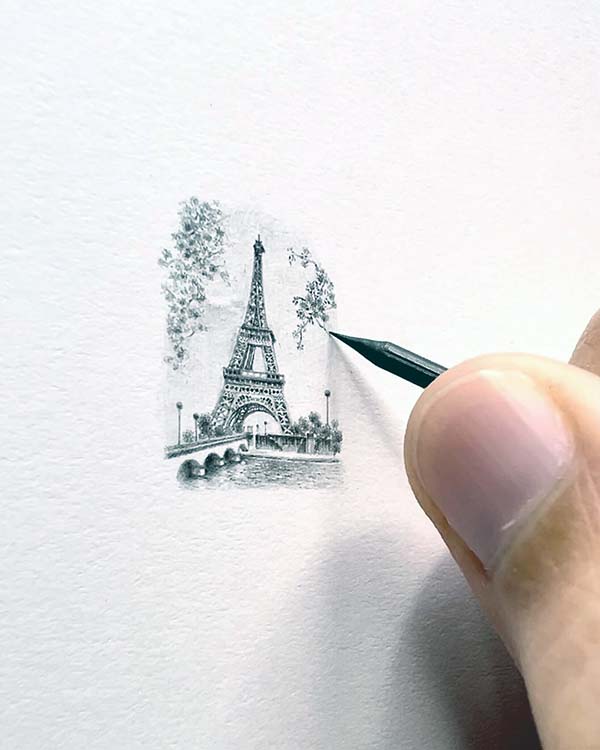 Easy Eiffel Tower Drawing 21
