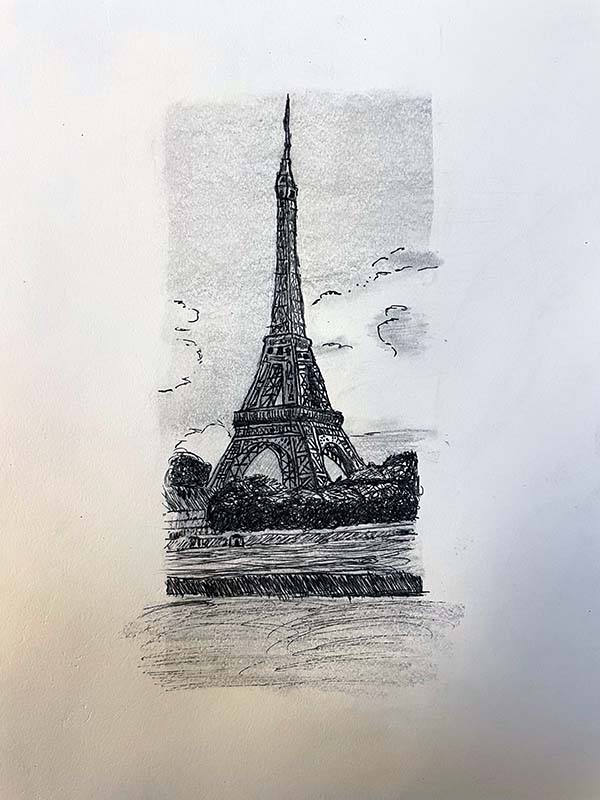 Easy Eiffel Tower Drawing 28