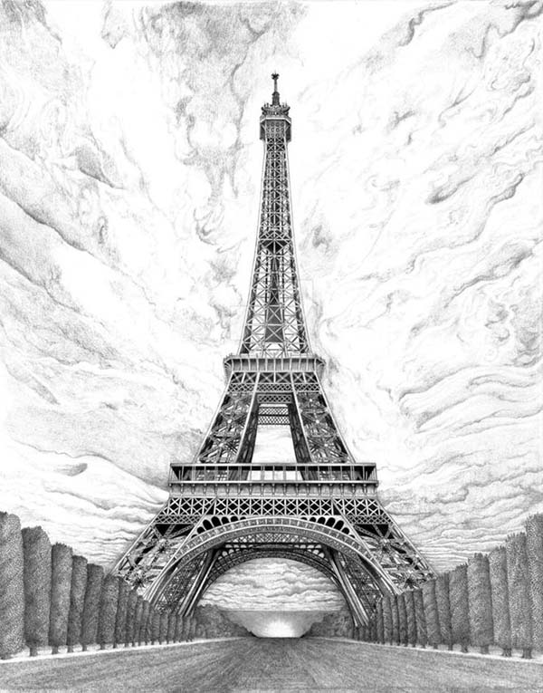 Easy Eiffel Tower Drawing 29