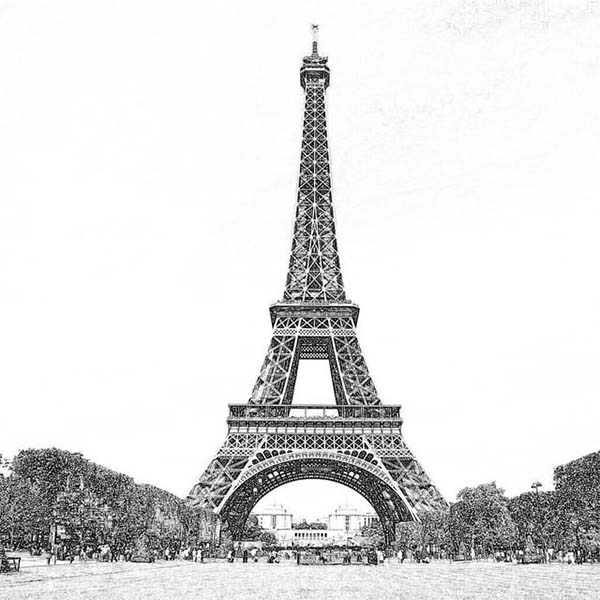 Easy Eiffel Tower Drawing 33