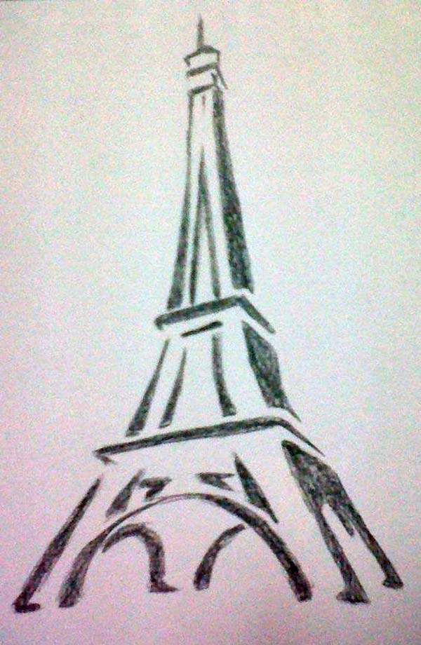 Easy Eiffel Tower Drawing 35