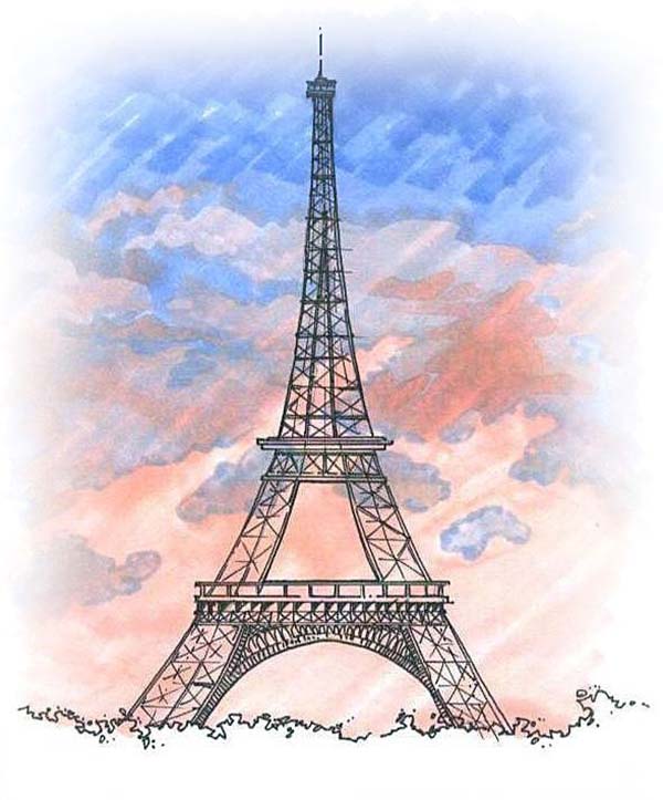 Easy Eiffel Tower Drawing 39