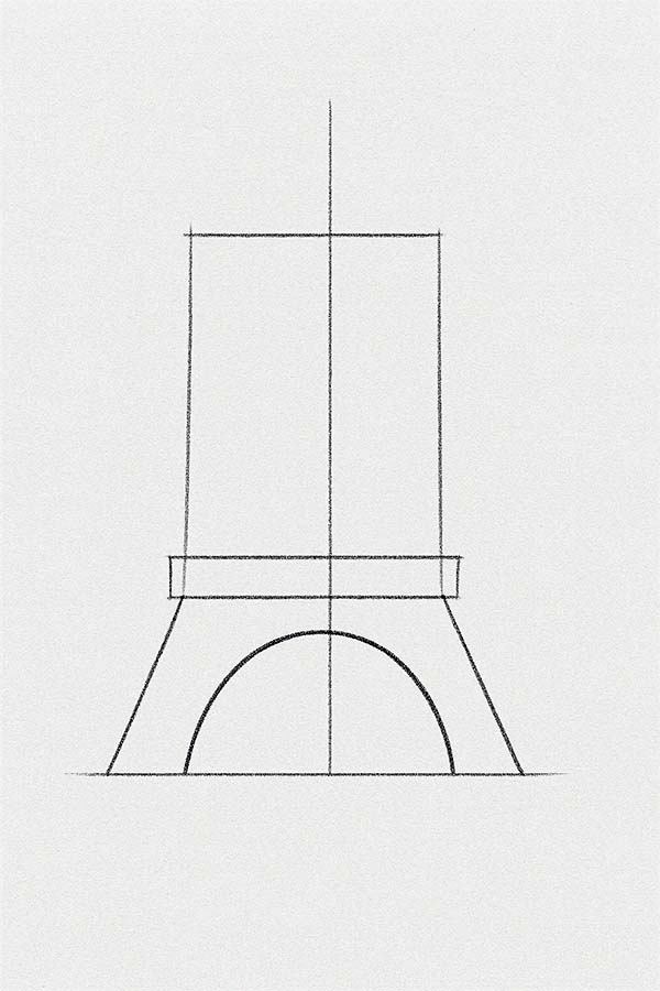 Easy Eiffel Tower Drawing 4