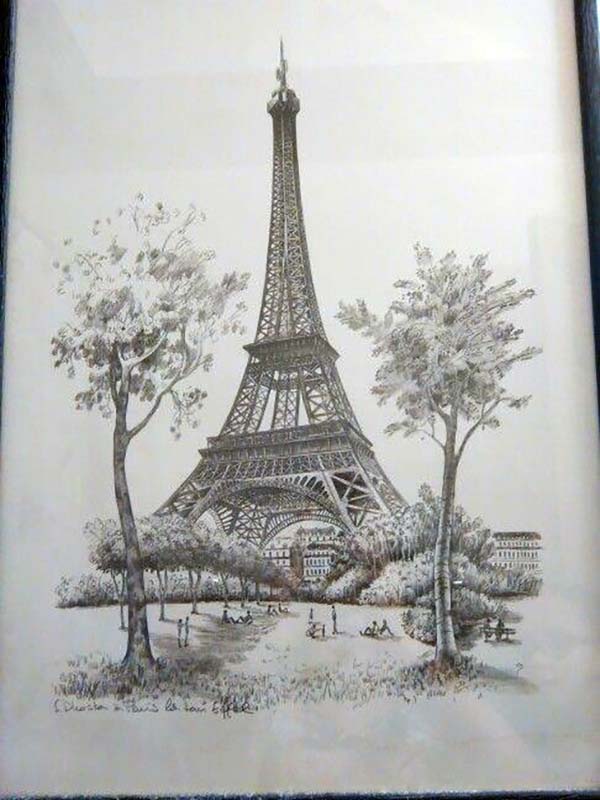 Easy Eiffel Tower Drawing 40