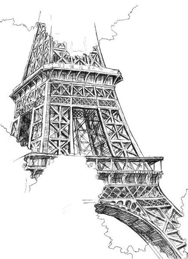 Easy Eiffel Tower Drawing 41