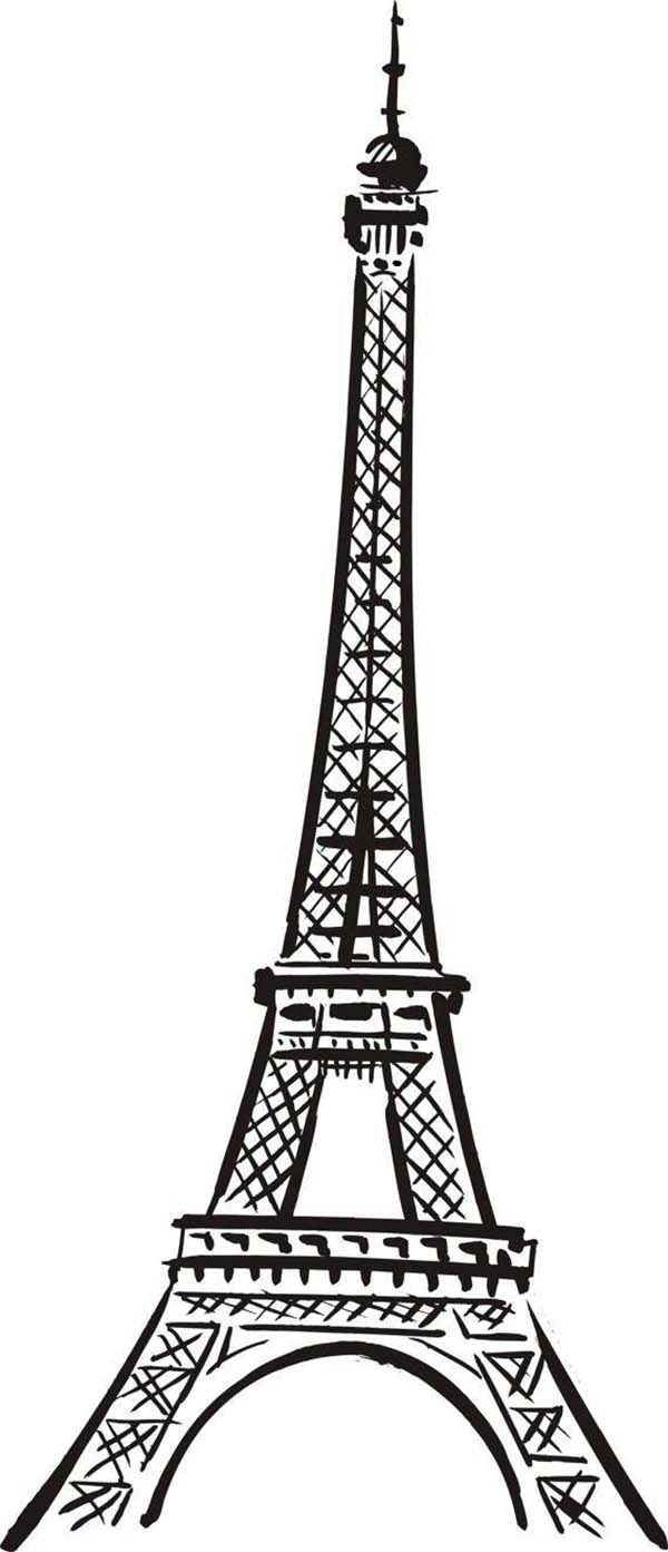 Easy Eiffel Tower Drawing 42
