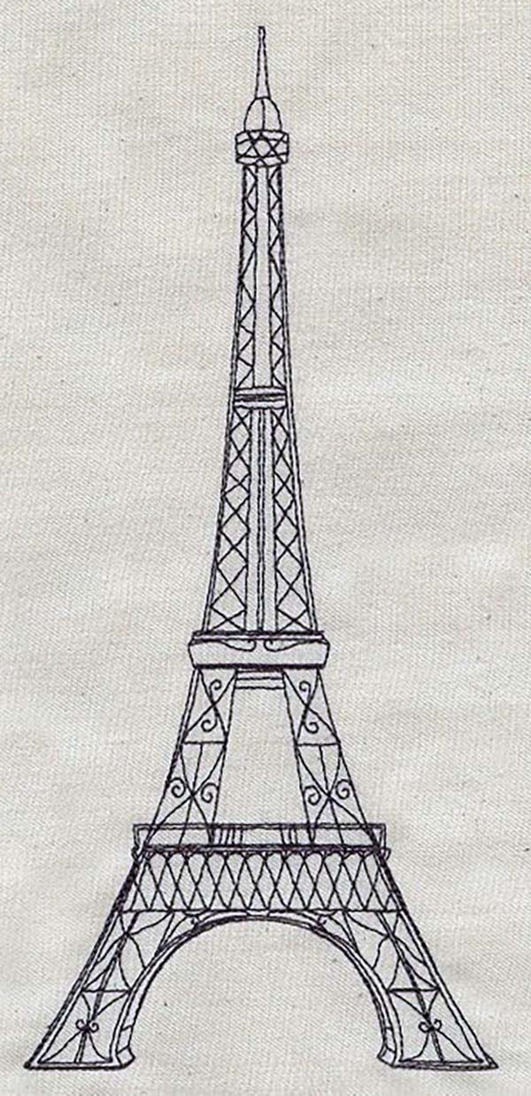 Easy Eiffel Tower Drawing 47