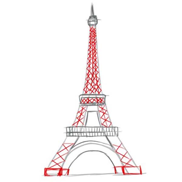 Easy Eiffel Tower Drawing 49