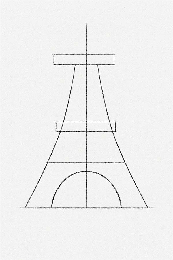 Easy Eiffel Tower Drawing 5