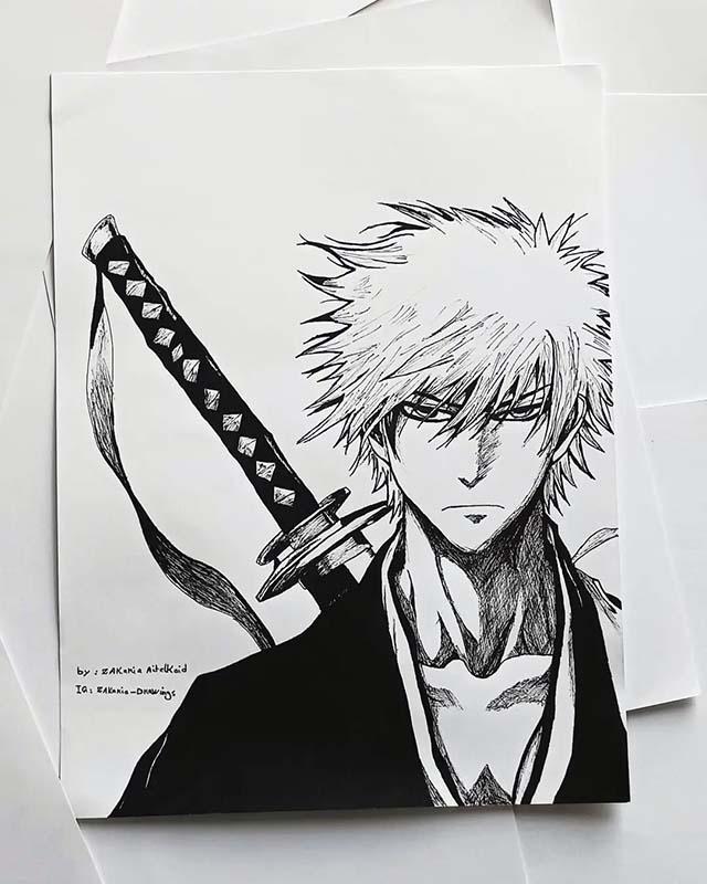 Japanese manga black and white art style inspiration 2