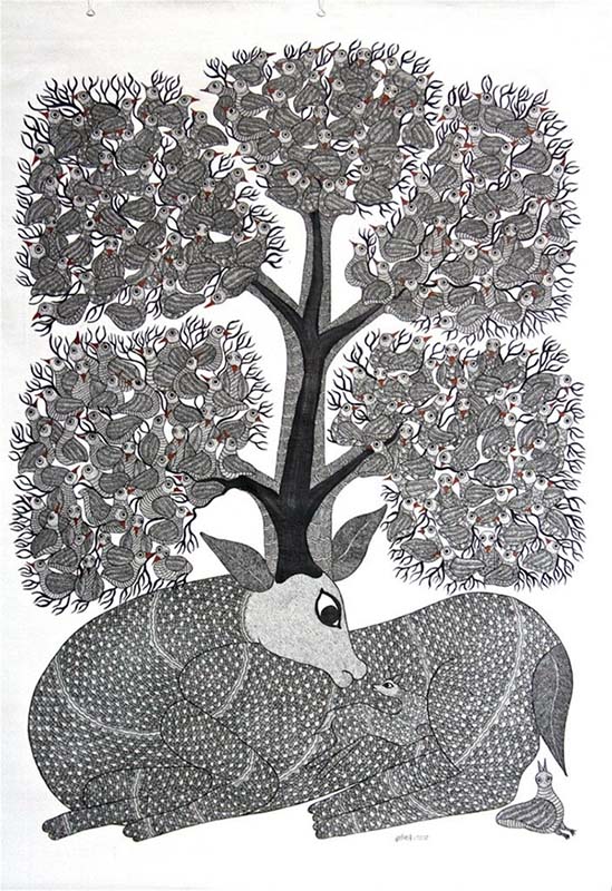 Easy Gond Painting Ideas for Beginners 11
