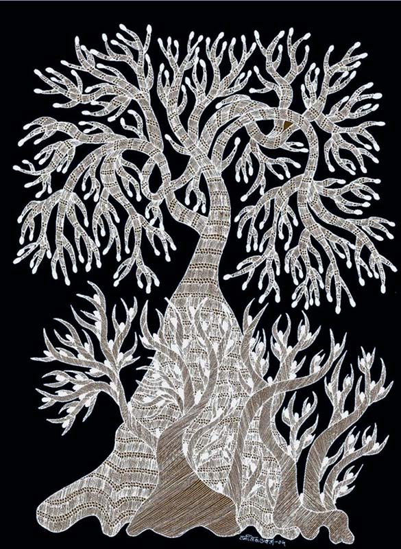 Easy Gond Painting Ideas for Beginners 14