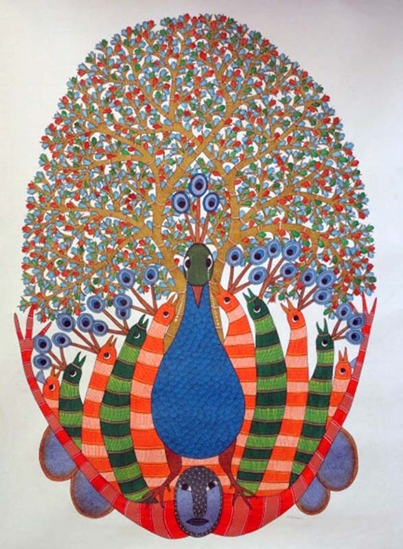 Easy Gond Painting Ideas for Beginners 15