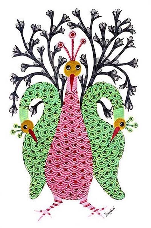Easy Gond Painting Ideas for Beginners 16