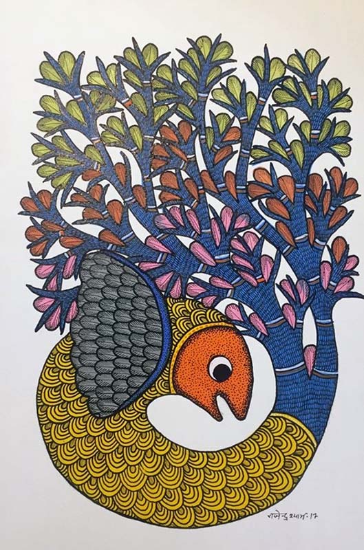Easy Gond Painting Ideas for Beginners 17