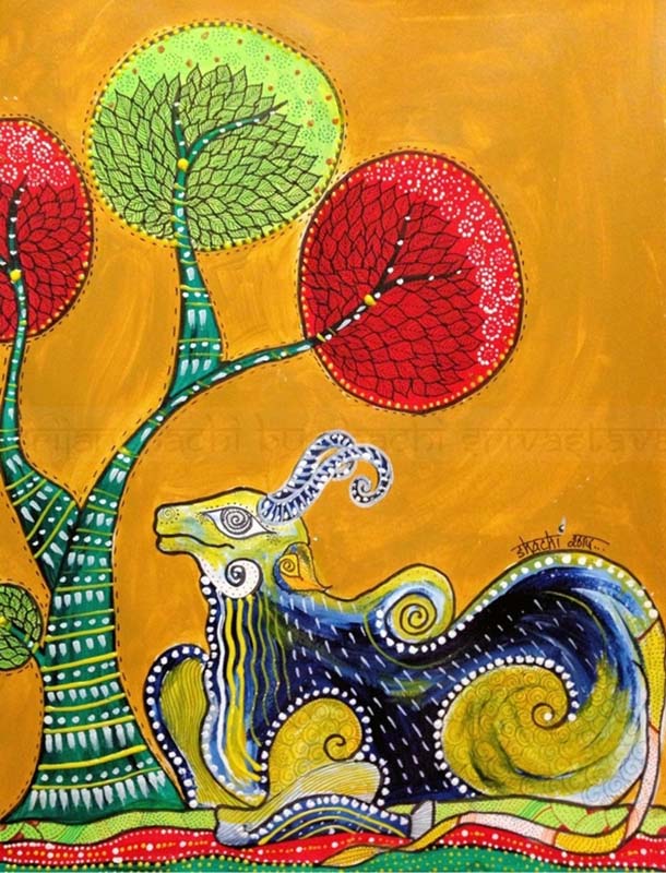 Easy Gond Painting Ideas for Beginners 21