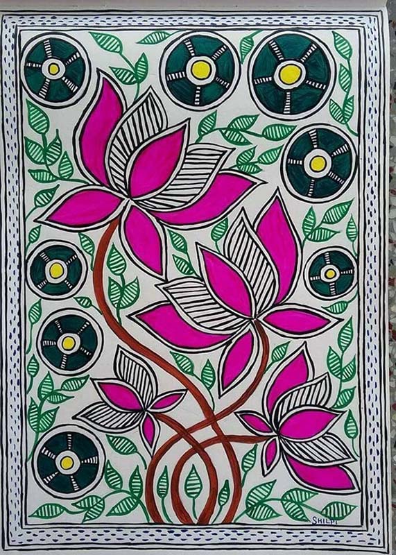 Easy Gond Painting Ideas for Beginners 27