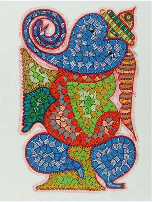 Easy Gond Painting Ideas for Beginners 30