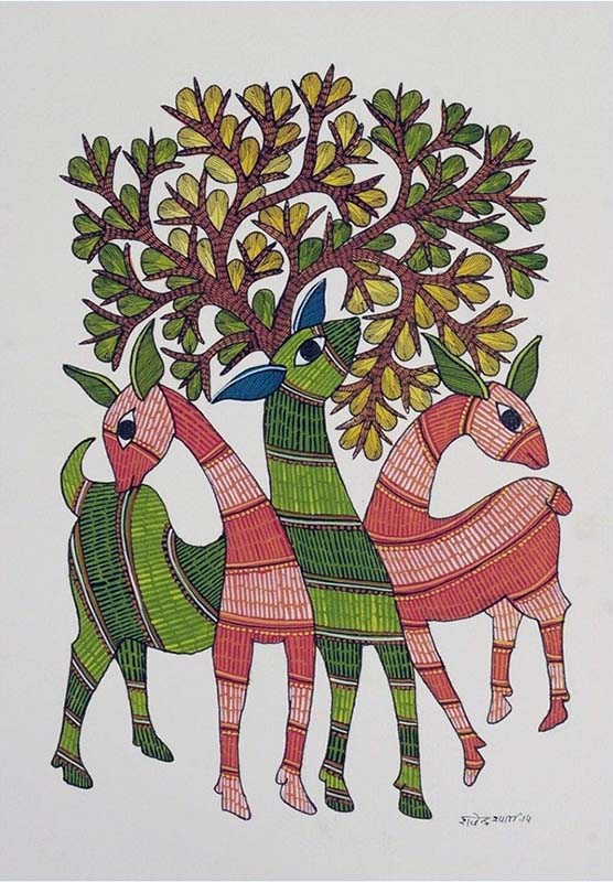 Easy Gond Painting Ideas for Beginners 33