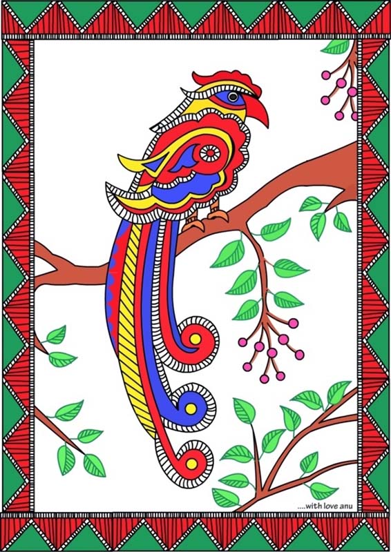 Easy Gond Painting Ideas for Beginners 35