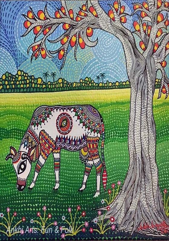 Easy Gond Painting Ideas for Beginners 36